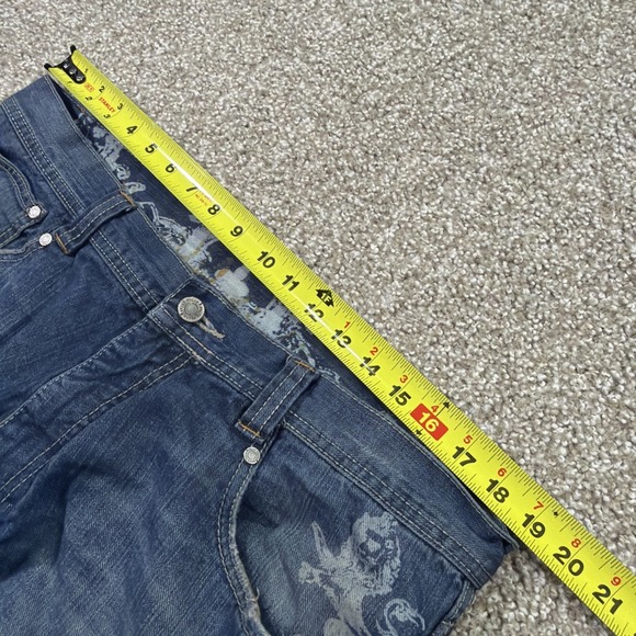 Pelle Pelle Wide leg Baggy Distressed Jeans Y2k Grunge Style 38/33 Essentials - Picture 9 of 13